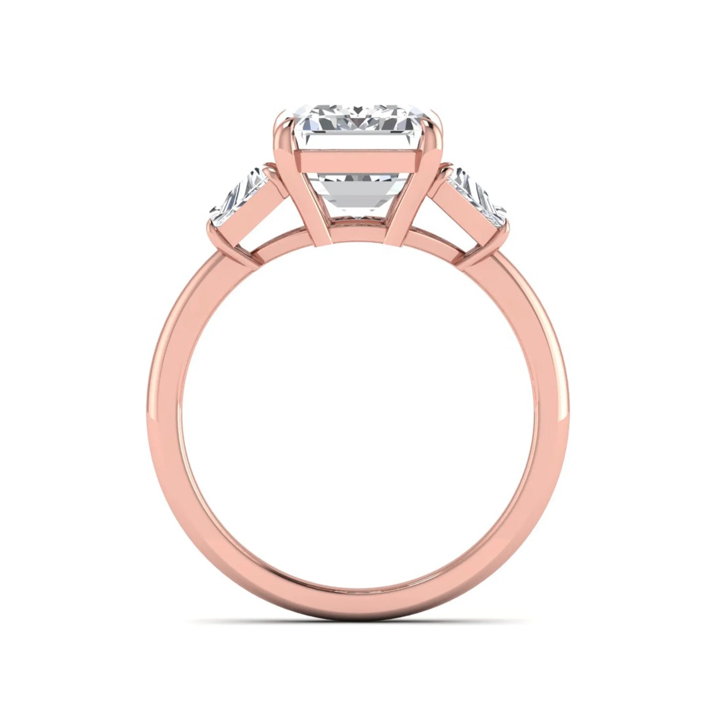 Princess Cluster Prong Set Lab Grown Diamond Engagement Ring