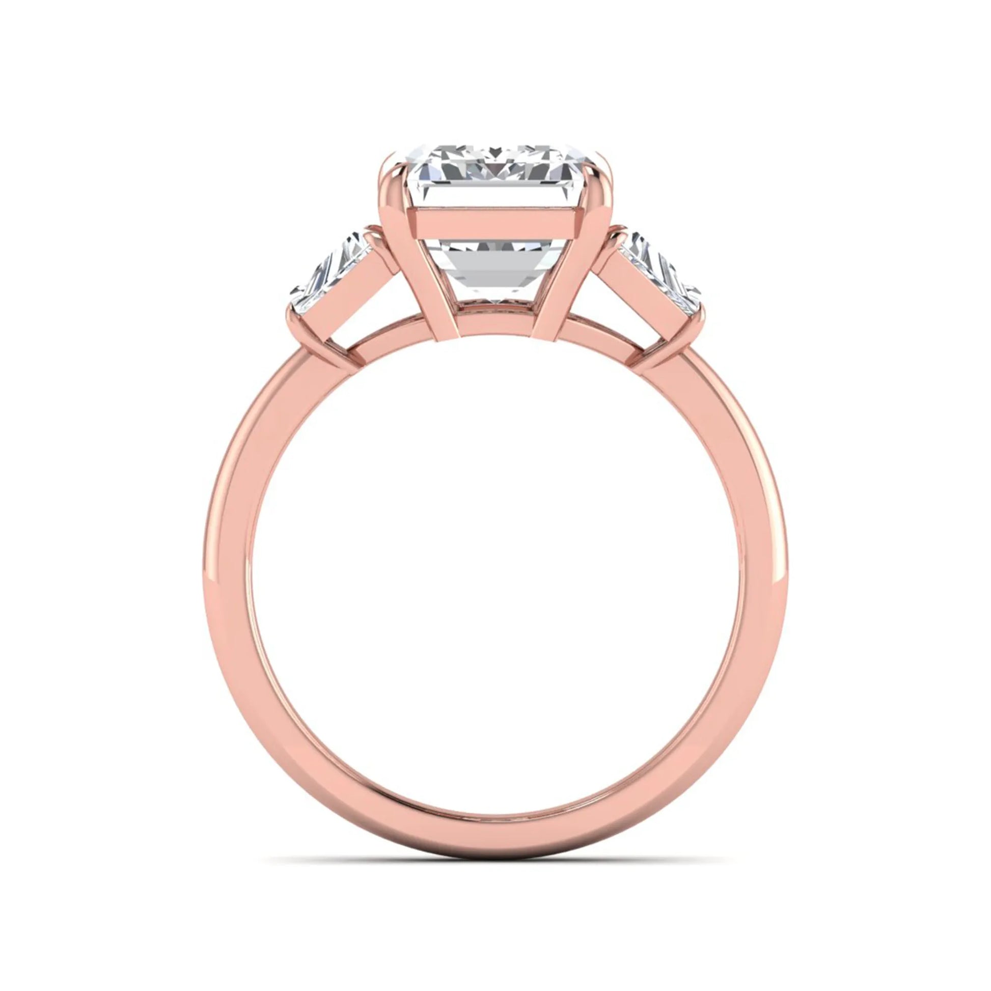 Princess Cluster Prong Set Lab Grown Diamond Engagement Ring