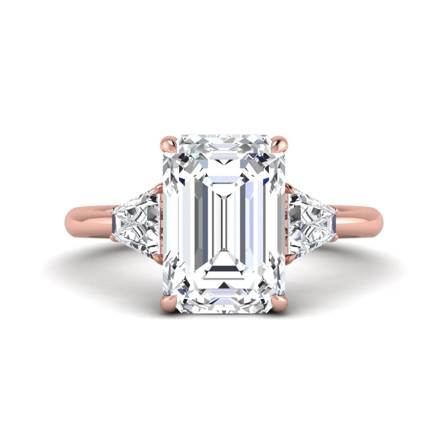 Princess Cluster Prong Set Lab Grown Diamond Engagement Ring