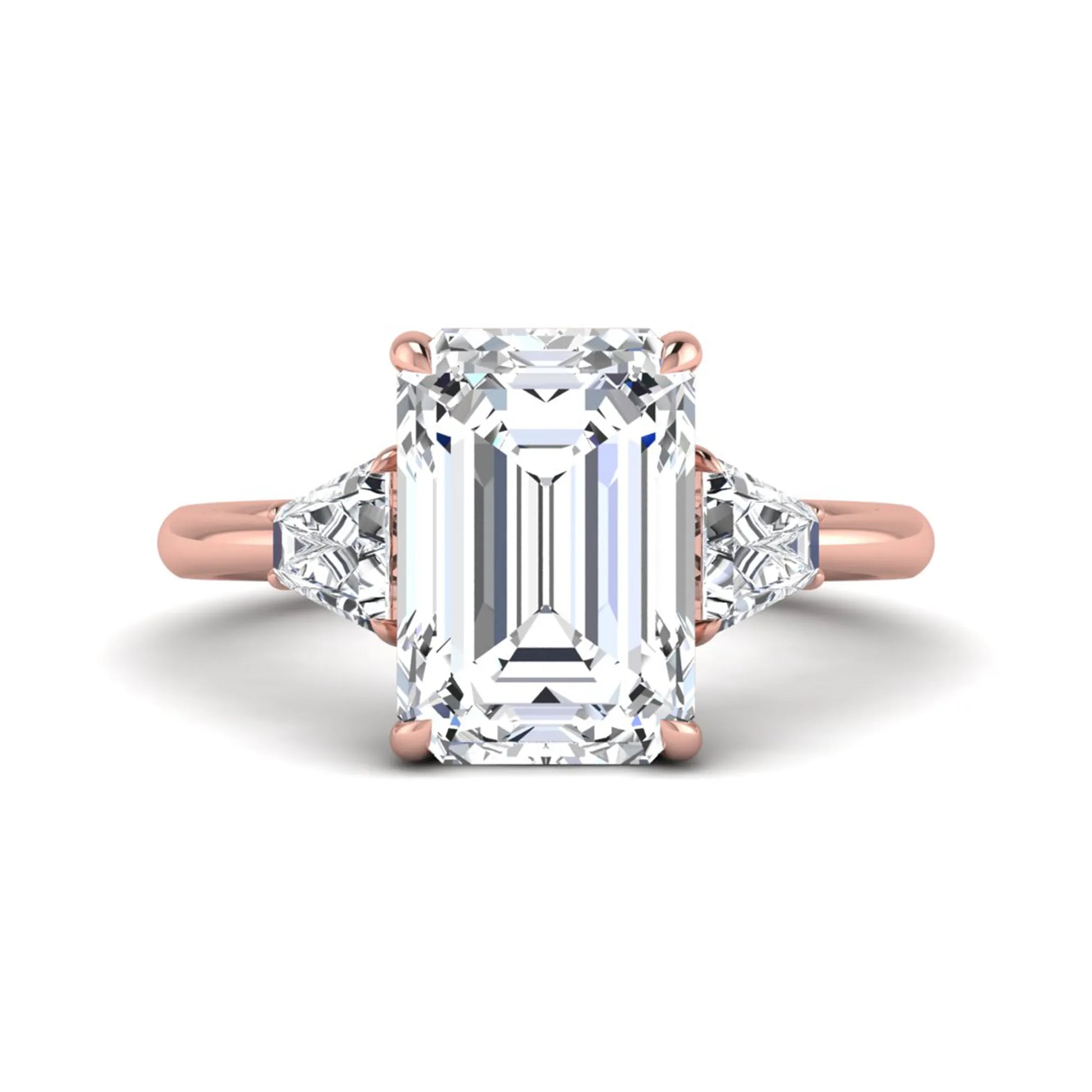 Princess Cluster Prong Set Lab Grown Diamond Engagement Ring