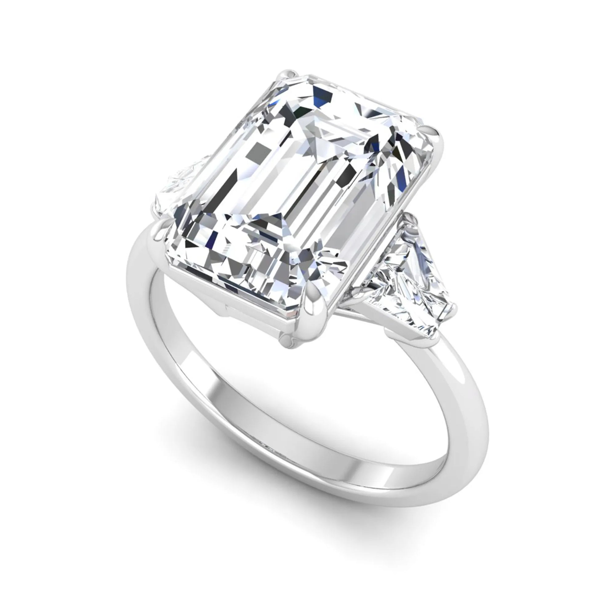 Princess Cluster Prong Set Lab Grown Diamond Engagement Ring