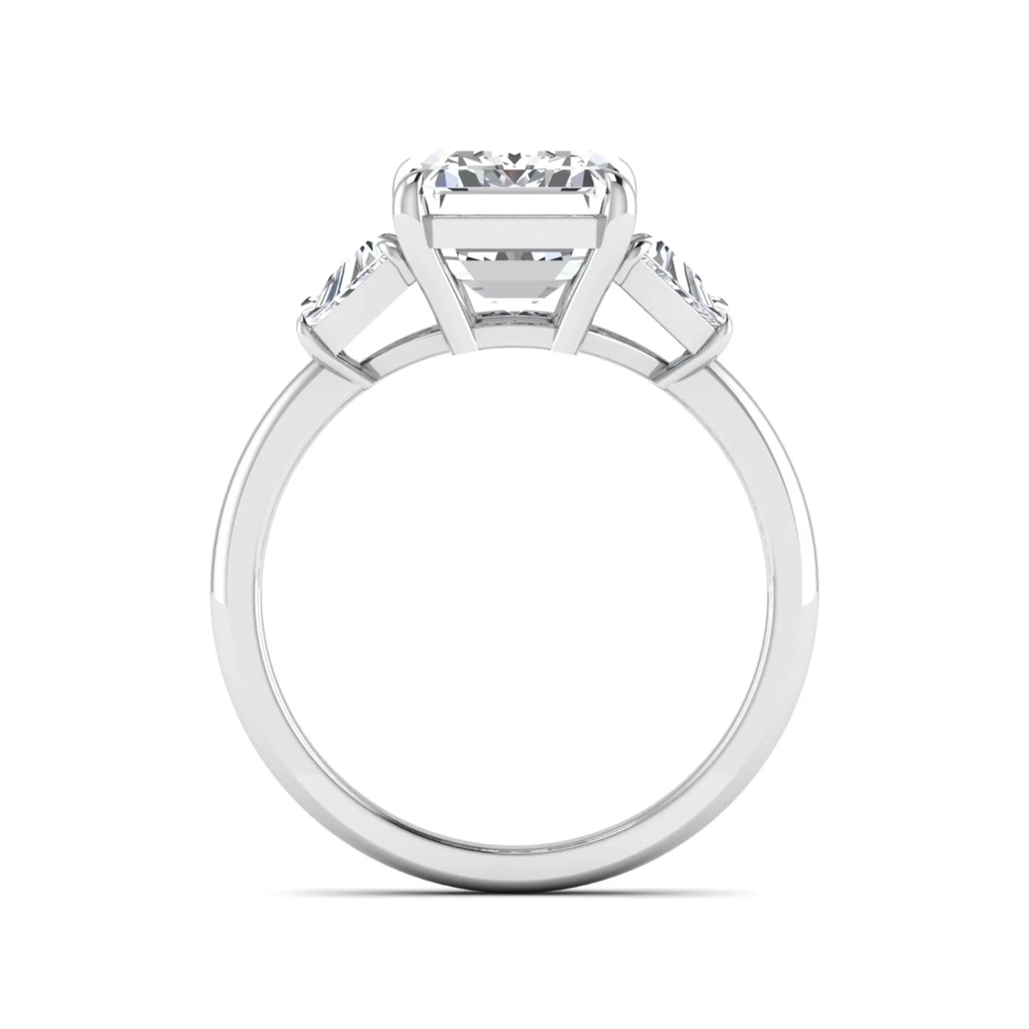 Princess Cluster Prong Set Lab Grown Diamond Engagement Ring