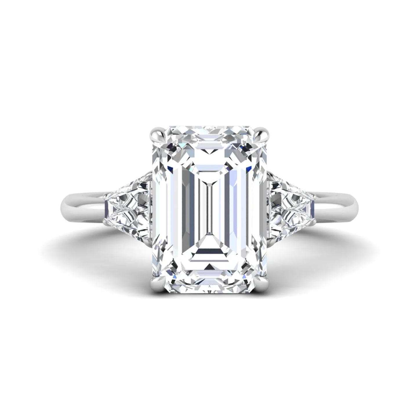 Princess Cluster Prong Set Lab Grown Diamond Engagement Ring