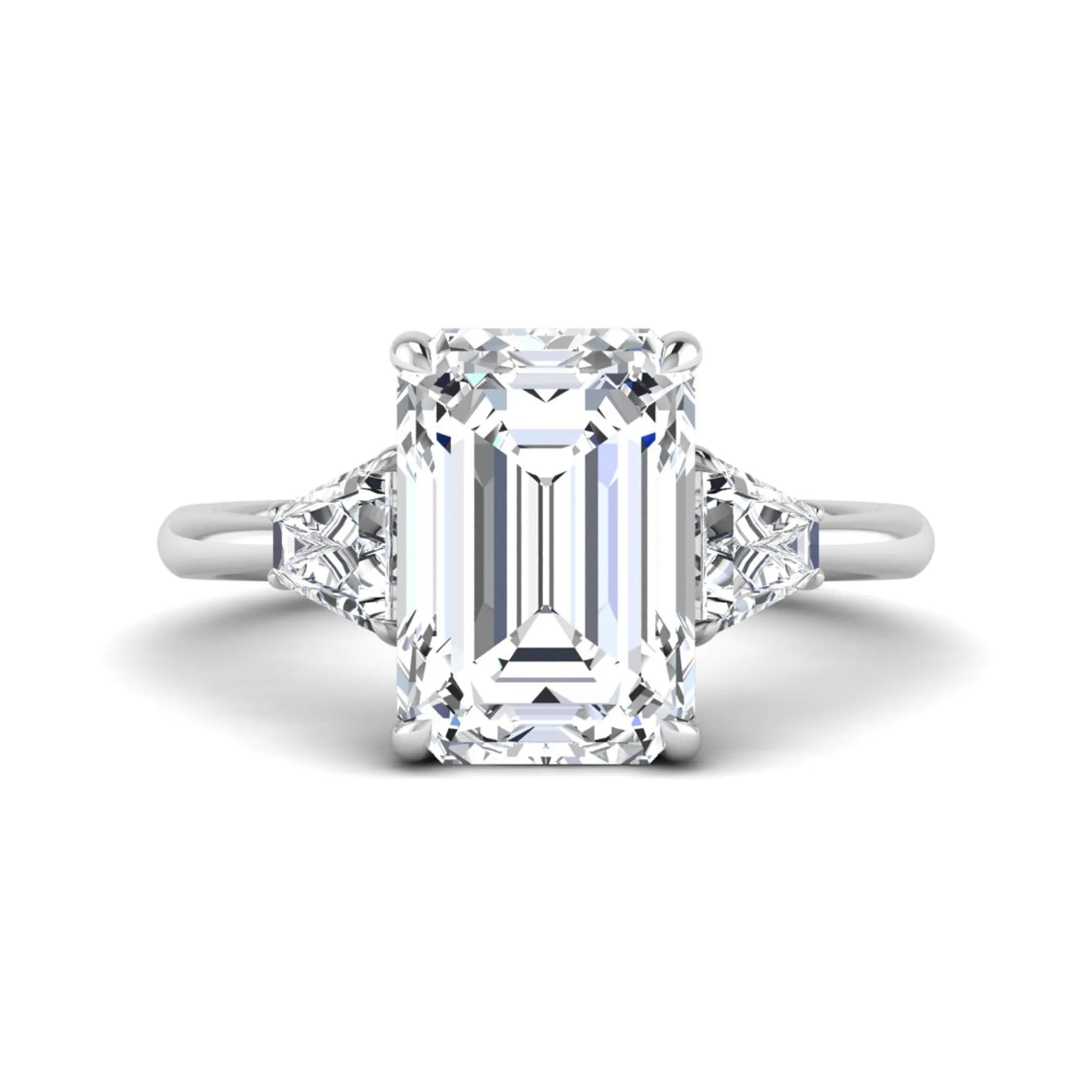 Princess Cluster Prong Set Lab Grown Diamond Engagement Ring