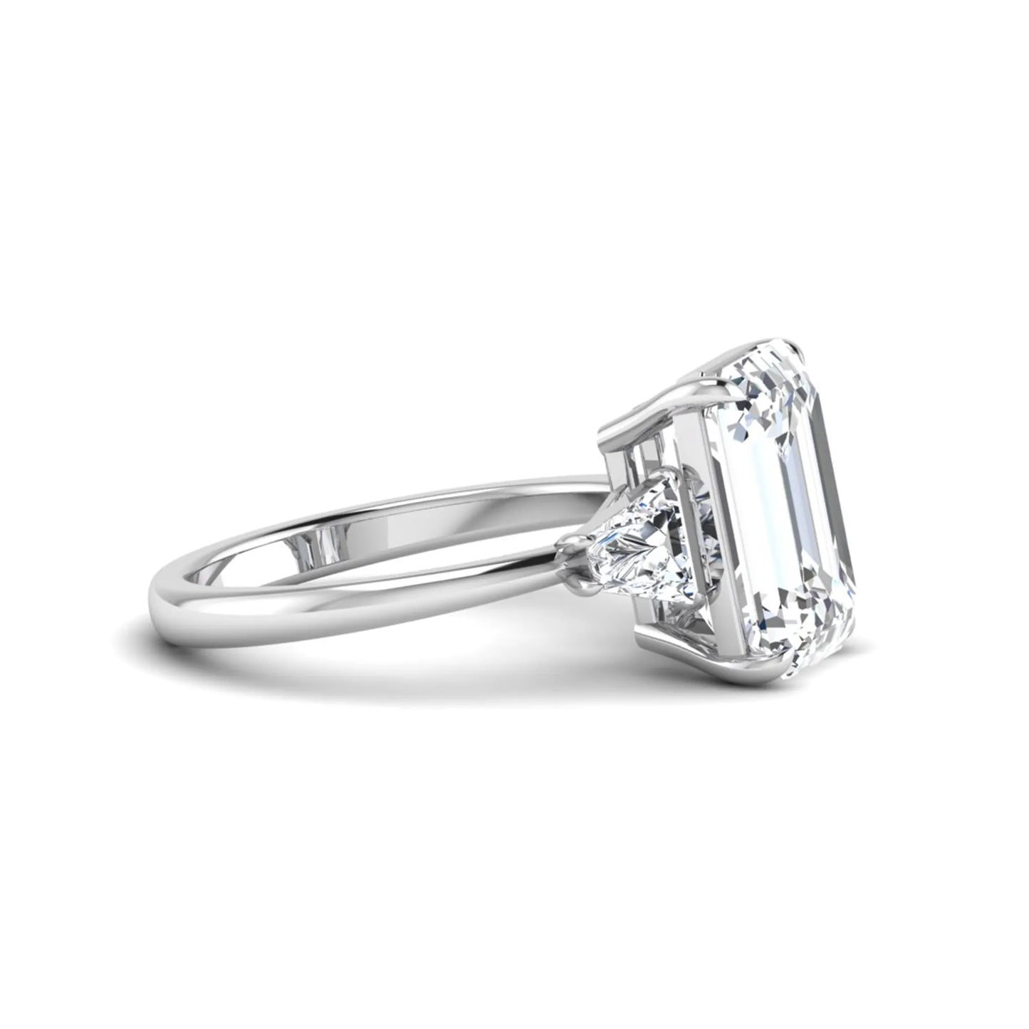 Princess Cluster Prong Set Lab Grown Diamond Engagement Ring