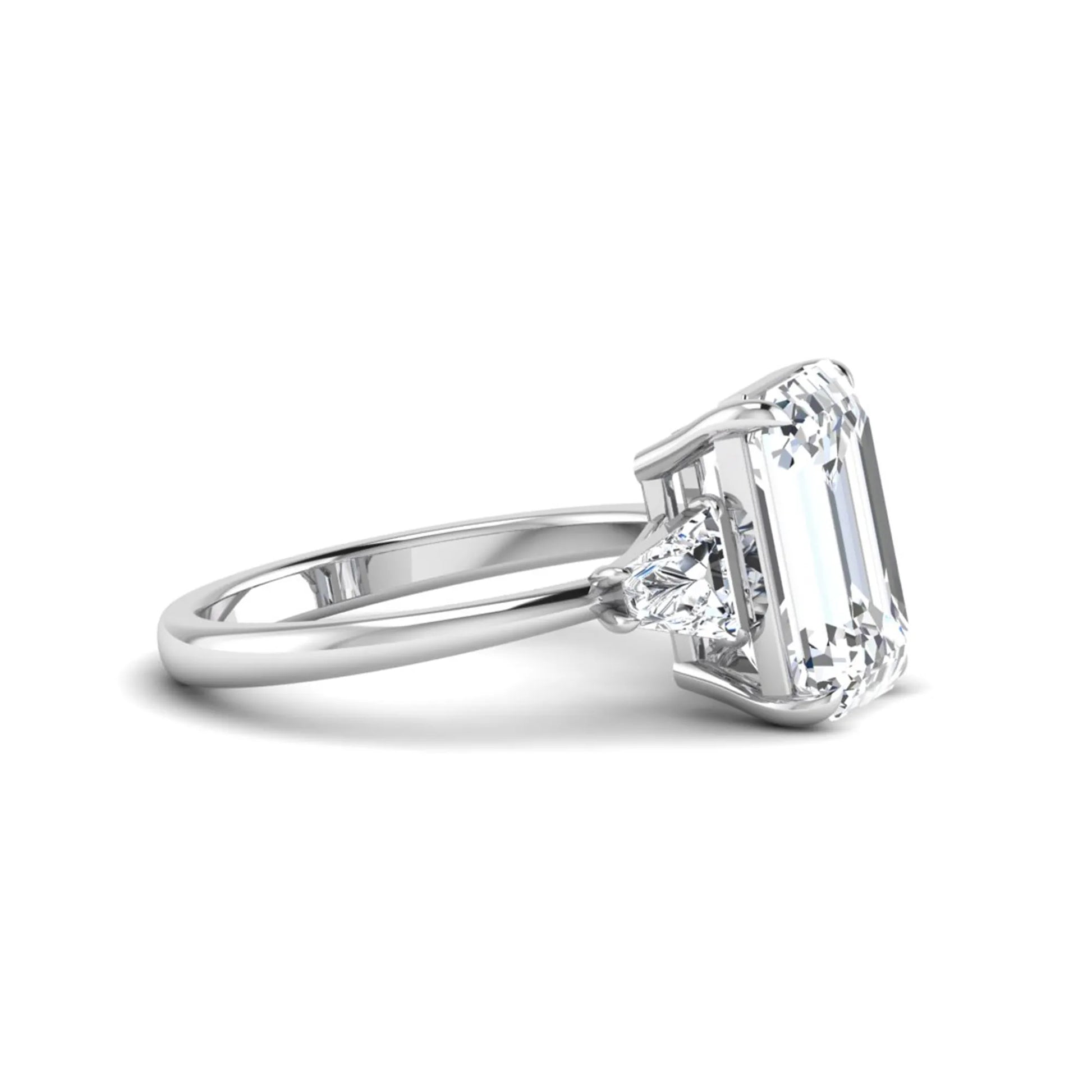 Princess Cluster Prong Set Lab Grown Diamond Engagement Ring