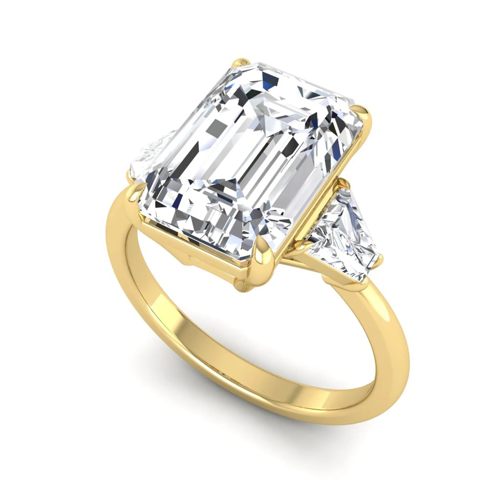 Princess Cluster Prong Set Lab Grown Diamond Engagement Ring