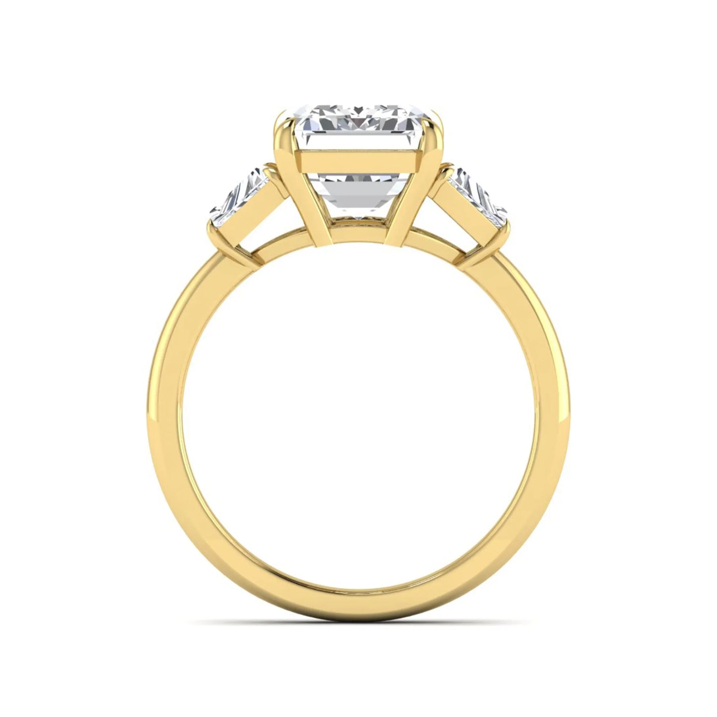 Princess Cluster Prong Set Lab Grown Diamond Engagement Ring