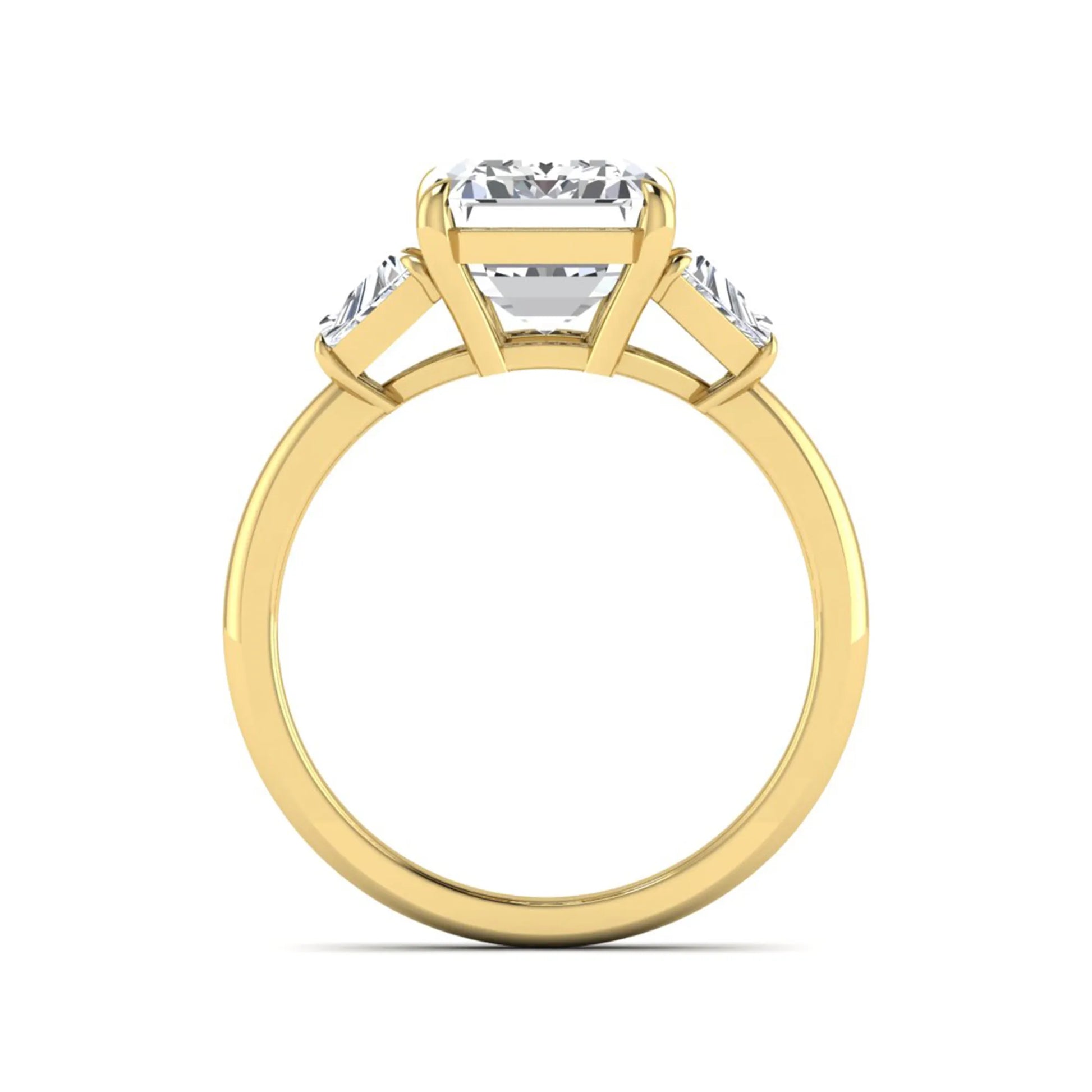 Princess Cluster Prong Set Lab Grown Diamond Engagement Ring