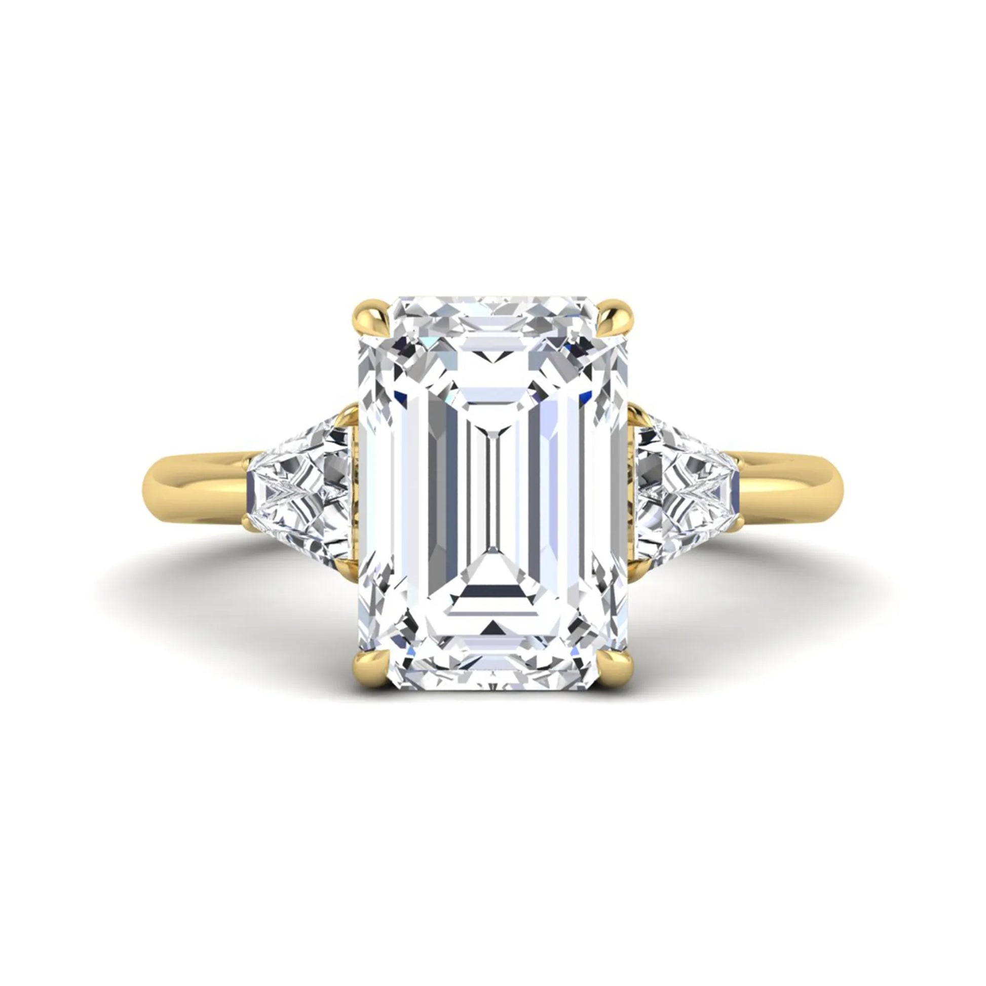 Princess Cluster Prong Set Lab Grown Diamond Engagement Ring