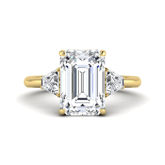Princess Cluster Prong Set Lab Grown Diamond Engagement Ring
