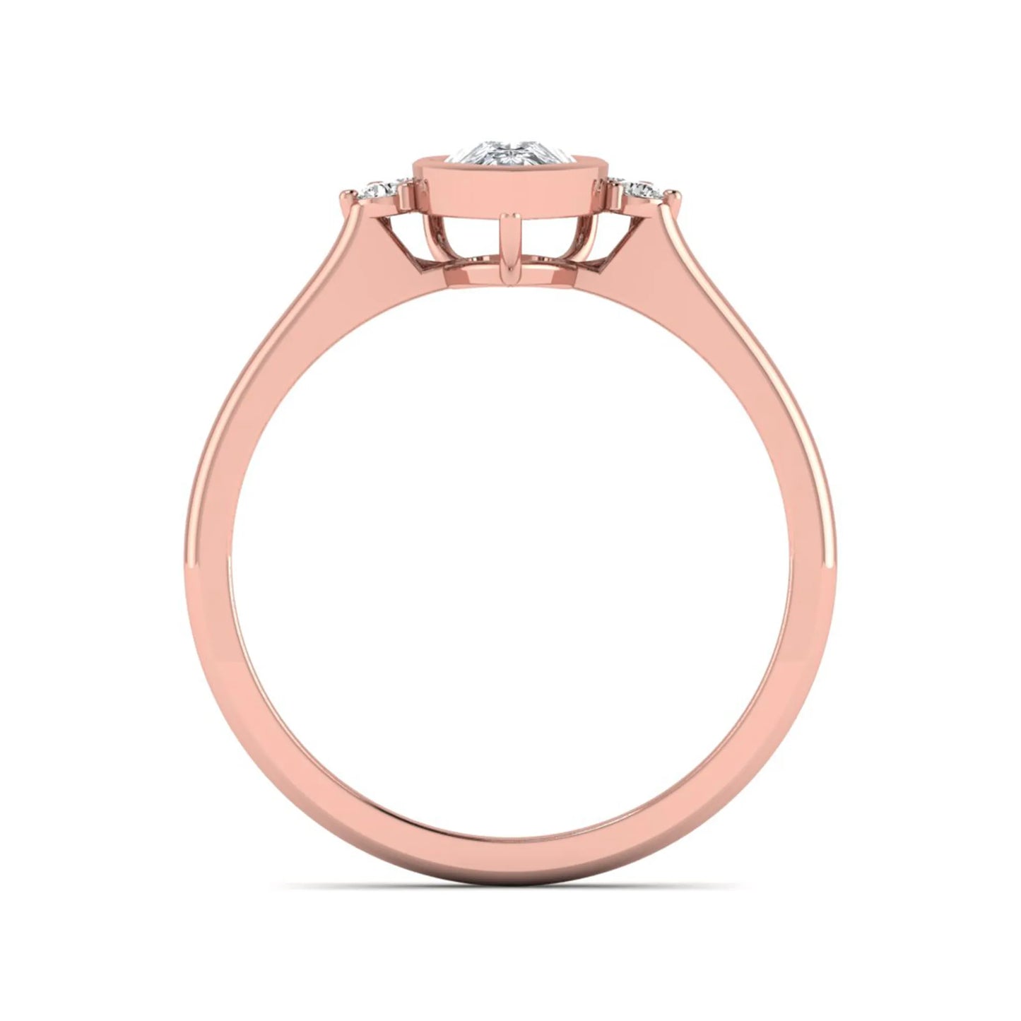 Princess Cluster Prong Set Lab Grown Diamond Engagement Ring