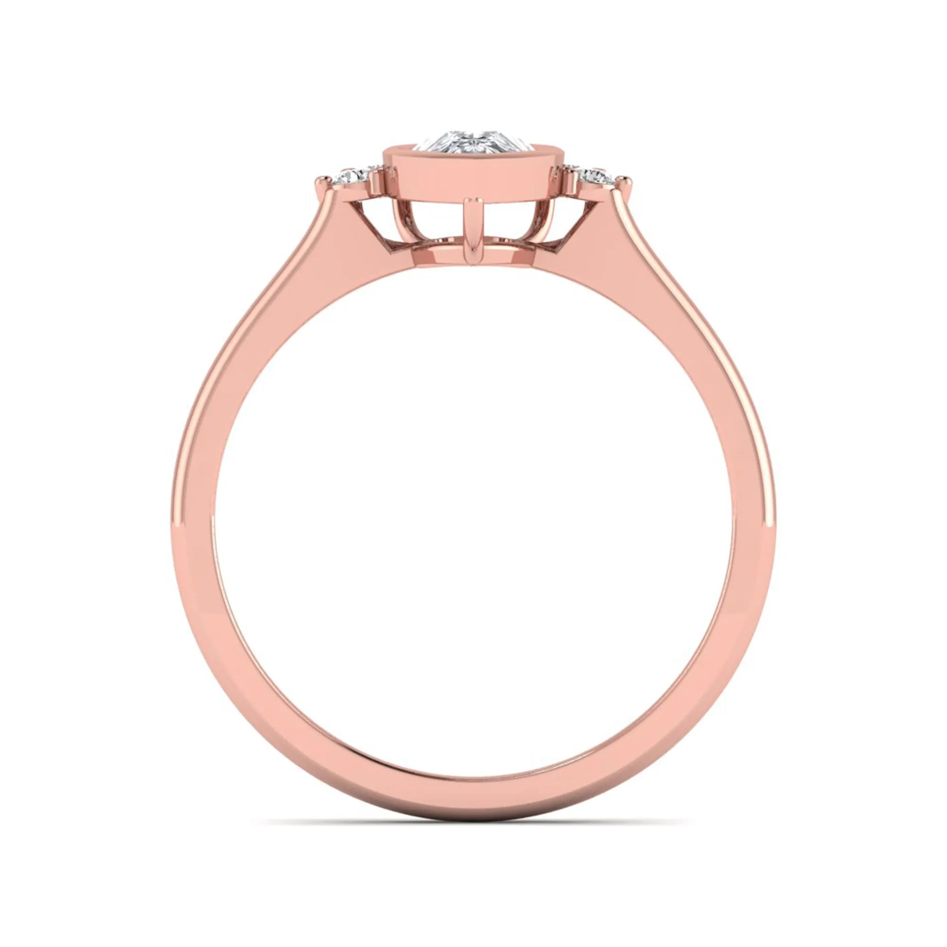 Princess Cluster Prong Set Lab Grown Diamond Engagement Ring