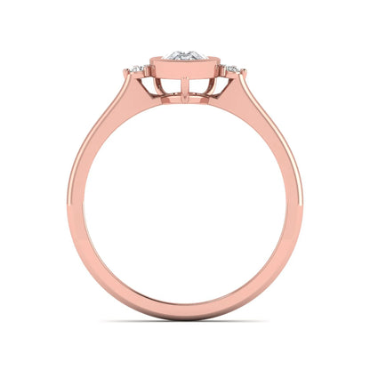 Princess Cluster Prong Set Lab Grown Diamond Engagement Ring