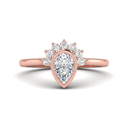 Princess Cluster Prong Set Lab Grown Diamond Engagement Ring