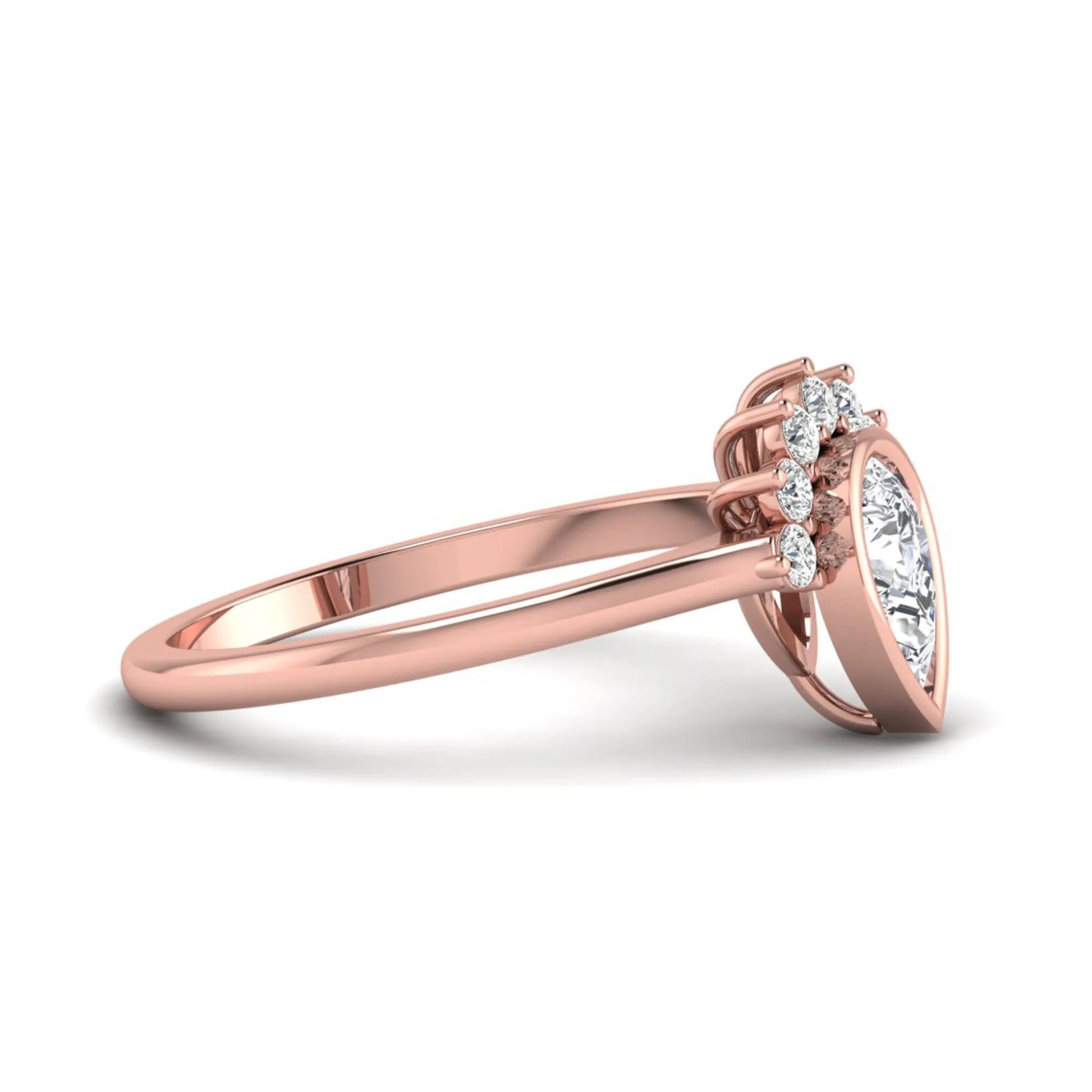 Princess Cluster Prong Set Lab Grown Diamond Engagement Ring