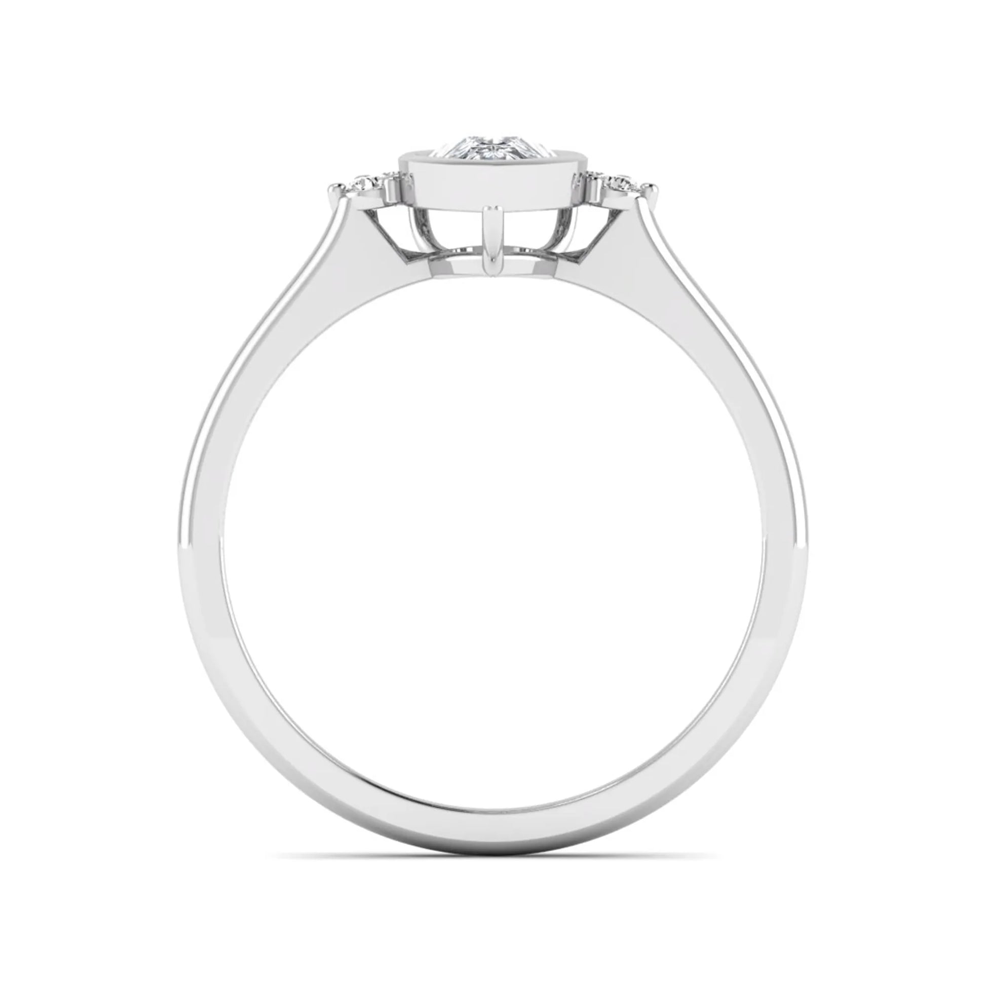 Princess Cluster Prong Set Lab Grown Diamond Engagement Ring