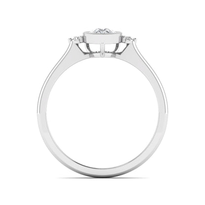Princess Cluster Prong Set Lab Grown Diamond Engagement Ring
