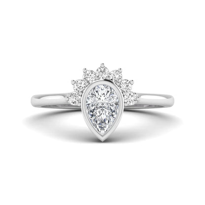 Princess Cluster Prong Set Lab Grown Diamond Engagement Ring