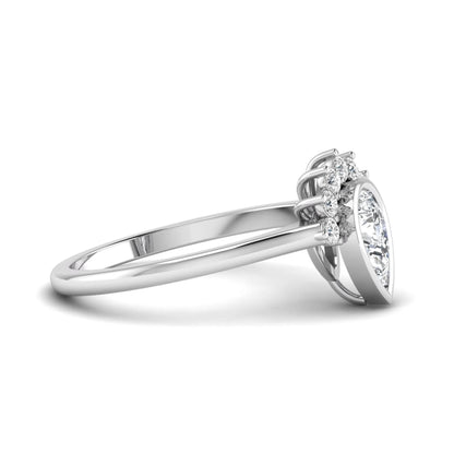 Princess Cluster Prong Set Lab Grown Diamond Engagement Ring