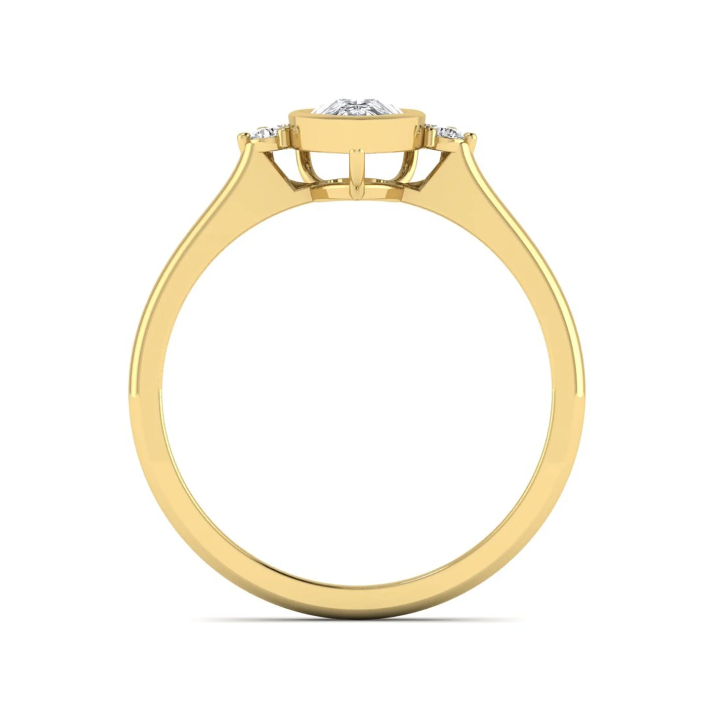 Princess Cluster Prong Set Lab Grown Diamond Engagement Ring