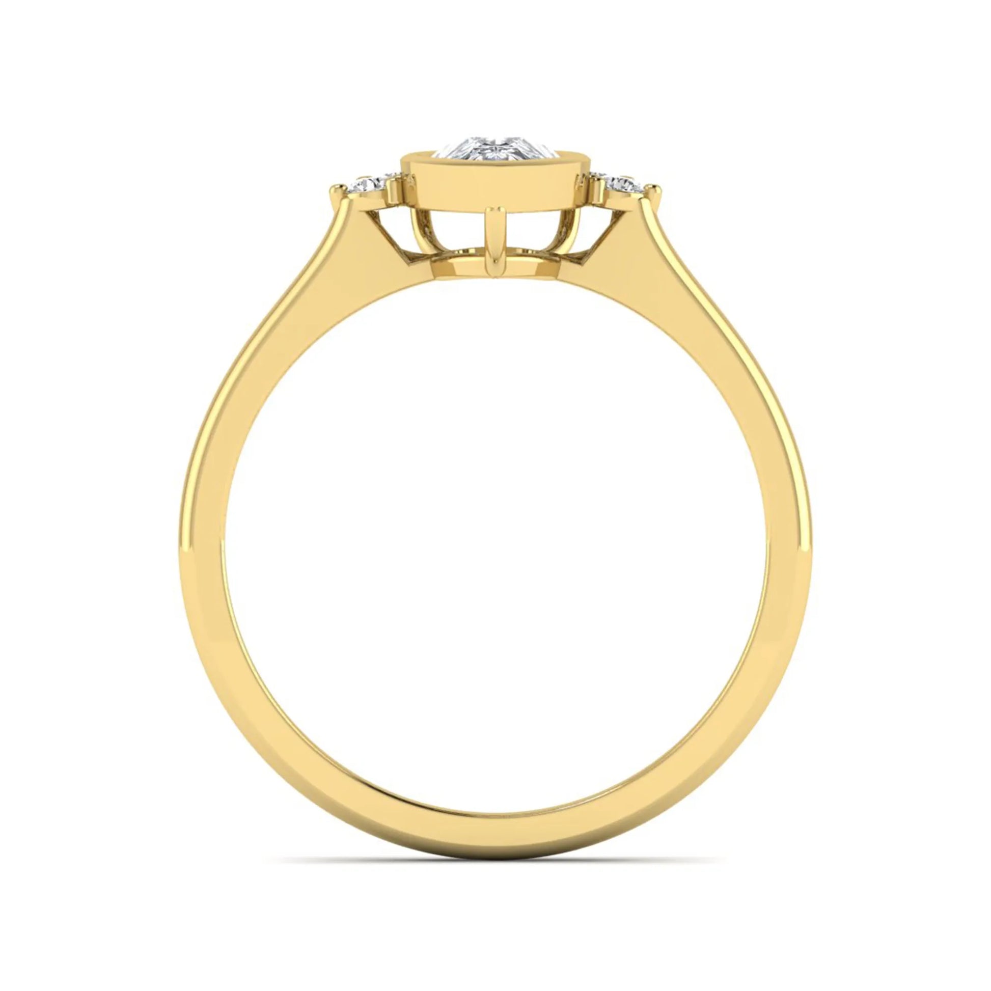 Princess Cluster Prong Set Lab Grown Diamond Engagement Ring