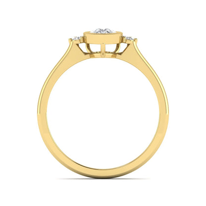 Princess Cluster Prong Set Lab Grown Diamond Engagement Ring