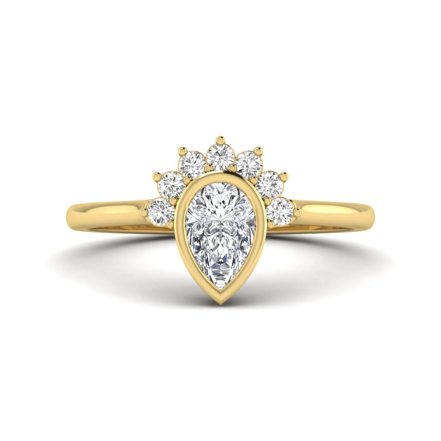 Princess Cluster Prong Set Lab Grown Diamond Engagement Ring