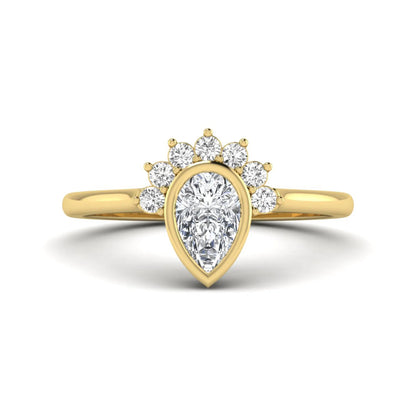 Princess Cluster Prong Set Lab Grown Diamond Engagement Ring