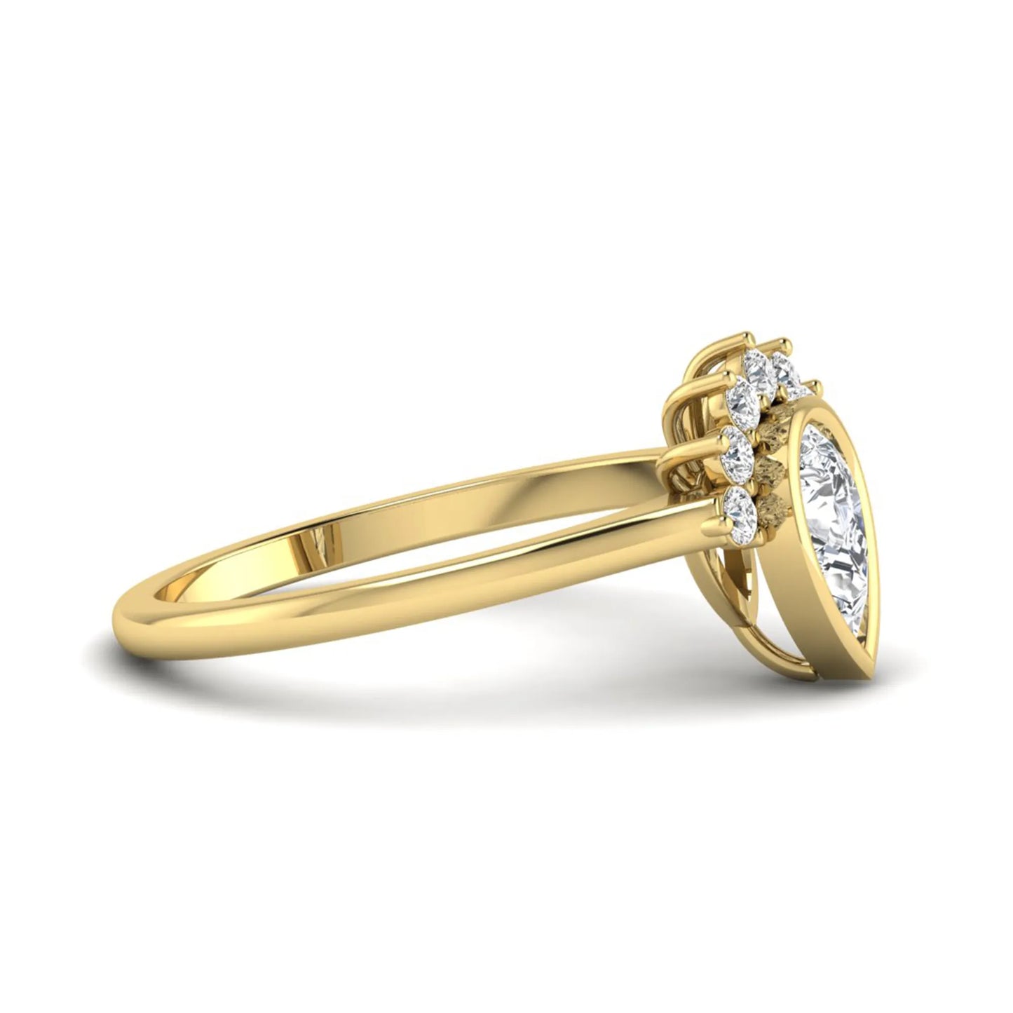Princess Cluster Prong Set Lab Grown Diamond Engagement Ring