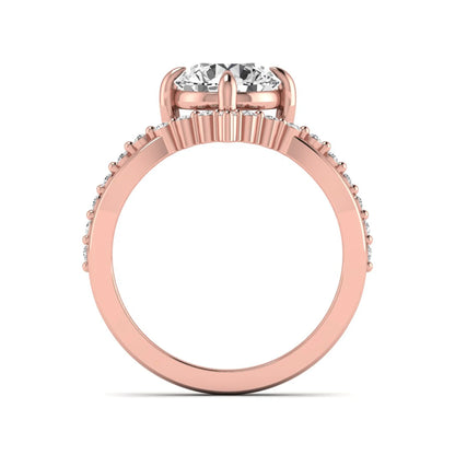 Princess Cluster Prong Set Lab Grown Diamond Engagement Ring
