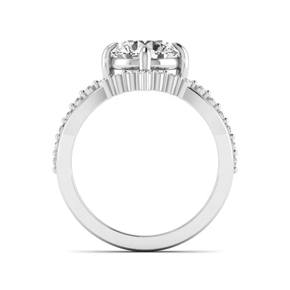 Princess Cluster Prong Set Lab Grown Diamond Engagement Ring