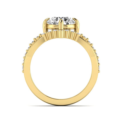 Princess Cluster Prong Set Lab Grown Diamond Engagement Ring