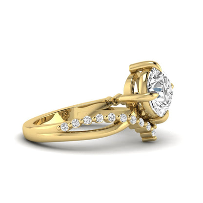 Princess Cluster Prong Set Lab Grown Diamond Engagement Ring