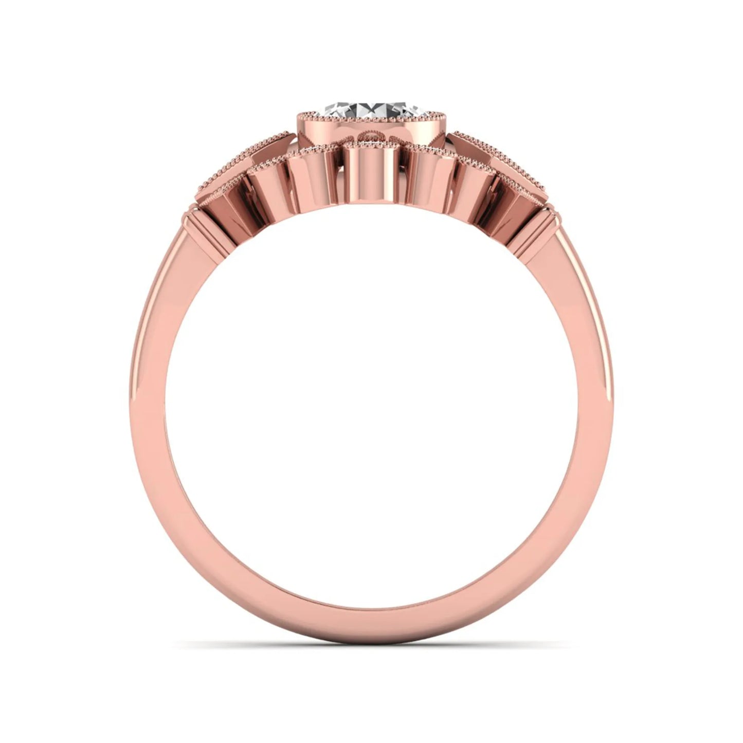 Princess Cluster Prong Set Lab Grown Diamond Engagement Ring