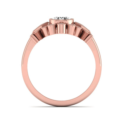 Princess Cluster Prong Set Lab Grown Diamond Engagement Ring