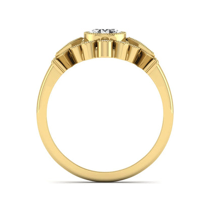 Princess Cluster Prong Set Lab Grown Diamond Engagement Ring
