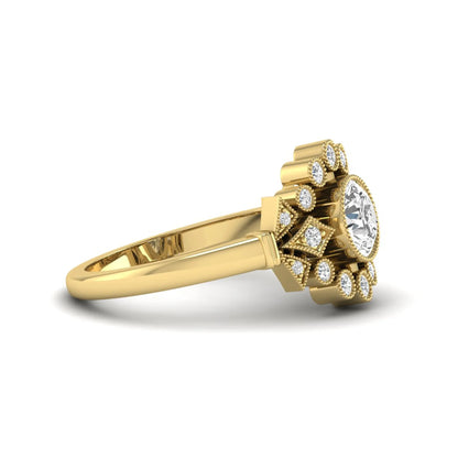 Princess Cluster Prong Set Lab Grown Diamond Engagement Ring