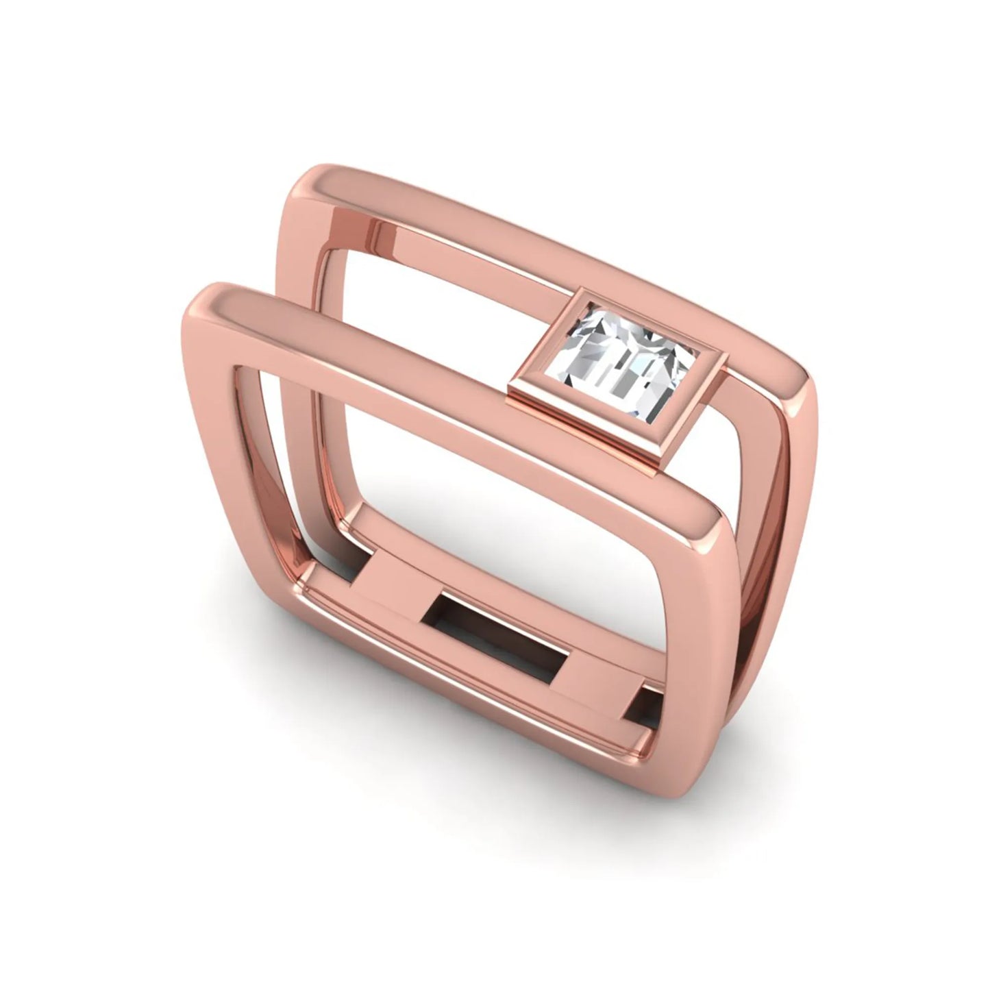 Princess Cluster Prong Set Lab Grown Diamond Engagement Ring