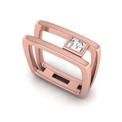 Princess Cluster Prong Set Lab Grown Diamond Engagement Ring