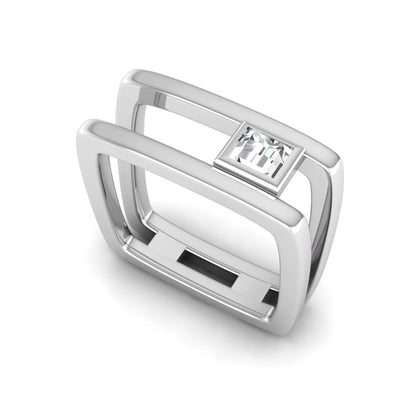 Princess Cluster Prong Set Lab Grown Diamond Engagement Ring