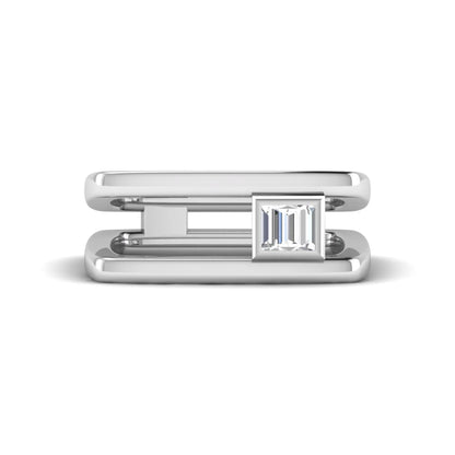 Princess Cluster Prong Set Lab Grown Diamond Engagement Ring