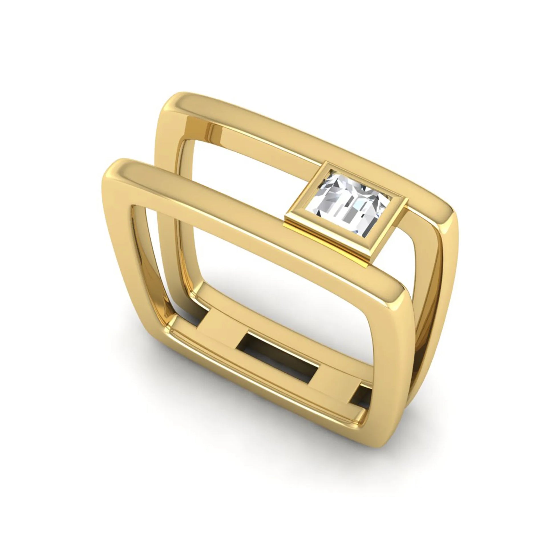 Princess Cluster Prong Set Lab Grown Diamond Engagement Ring