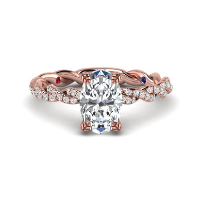 Princess Cluster Prong Set Lab Grown Diamond Engagement Ring