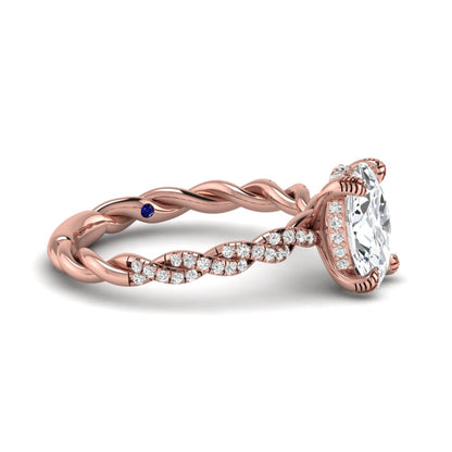 Princess Cluster Prong Set Lab Grown Diamond Engagement Ring