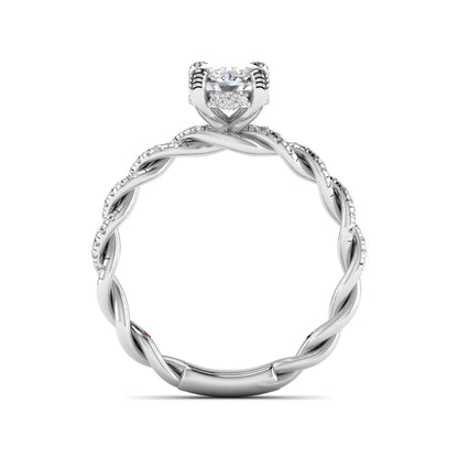 Princess Cluster Prong Set Lab Grown Diamond Engagement Ring