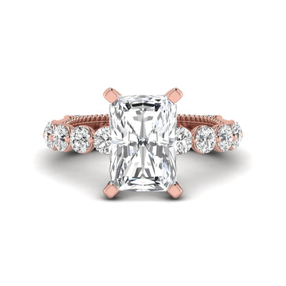 Princess Cluster Prong Set Lab Grown Diamond Engagement Ring