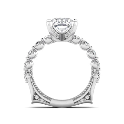 Princess Cluster Prong Set Lab Grown Diamond Engagement Ring