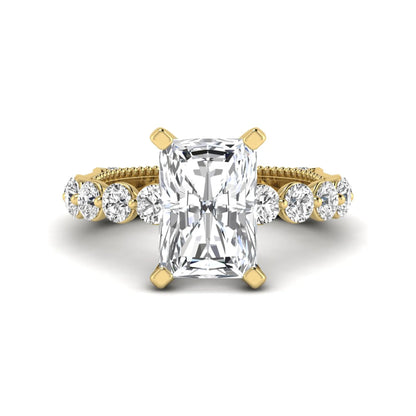 Princess Cluster Prong Set Lab Grown Diamond Engagement Ring
