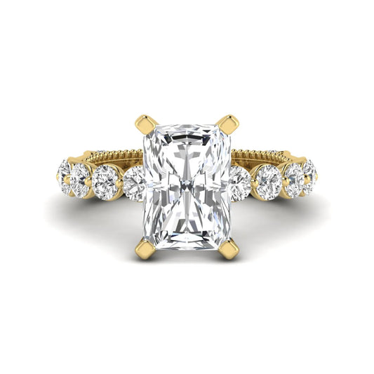 Princess Cluster Prong Set Lab Grown Diamond Engagement Ring